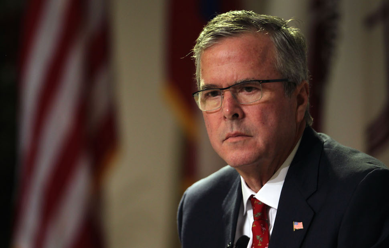Jeb Bush attends an event in San Juan, Puerto Rico on April 28, 2015.